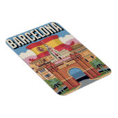 Reisegruppe Vintag Barcelona Arc de Triomf Geschen Magnet (Rechte Seite)