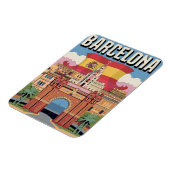 Reisegruppe Vintag Barcelona Arc de Triomf Geschen Magnet (Linke Seite)