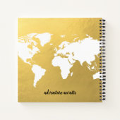 Reisehandbücher der Gold World - personalisiert Notizblock (Rückseite)