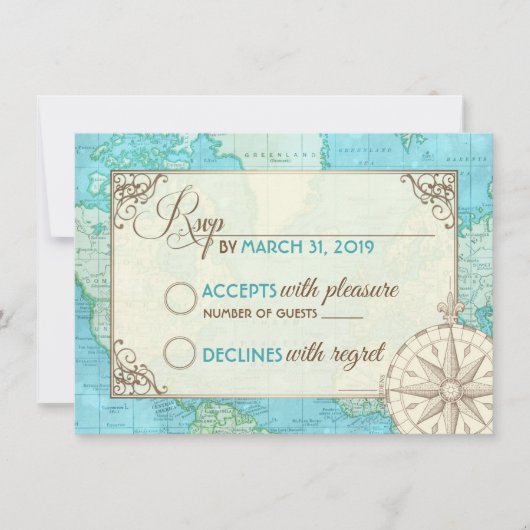 Reisehochzeit RSVP (Vorderseite)