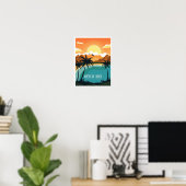 Reiseillustration Amerikanisch-Samoa-Nationalpark Poster (Heimbüro)