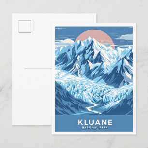 Reiseillustration Kluane-Nationalpark Kanada Postkarte