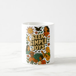 Reiseillustration mit positiven Vibes & Glück Kaffeetasse