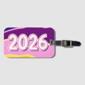 Reisejahr 2026 gepäckanhänger (Vorderseite (Horizontal))