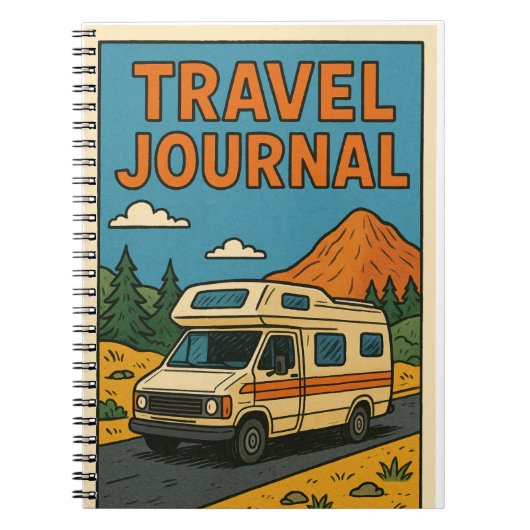 Reisejournal Camper Van Notizblock (Vorderseite)