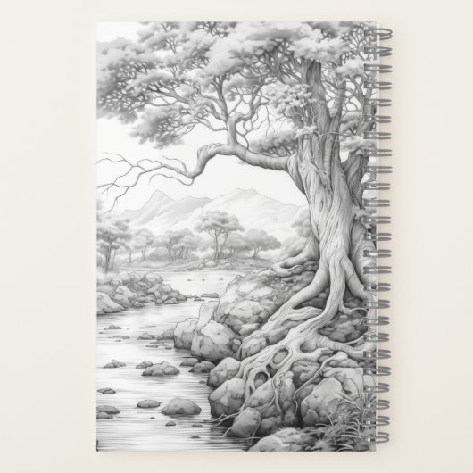 Reisejournal mit Abdeckung zum Färben Notizblock (Rückseite)