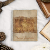 Reisejournal Vintages altes Kartenpapier Notizblock