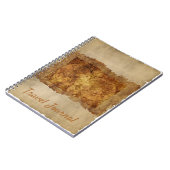 Reisejournal Vintages altes Kartenpapier Notizblock (Linke Seite)
