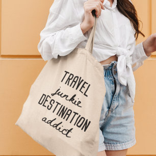 Reisejunkie Zielort Addict Wanderlust Geschenk Tragetasche