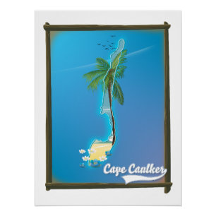Reisekarte Cape Caulker Poster