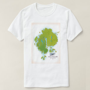 Reisekarte der Acadia, Maine Nationalpark Karte. T-Shirt