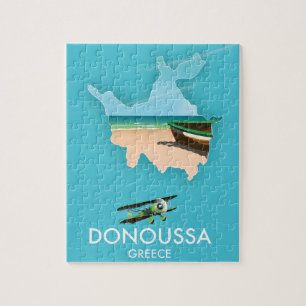 Reisekarte Donoussa Griechenland Puzzle