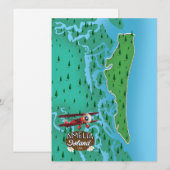 Reisekarte für Amelia Island Florida. (Vorne/Hinten)