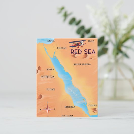Reisekarte für das Rote Meer (Stehend Vorderseite)