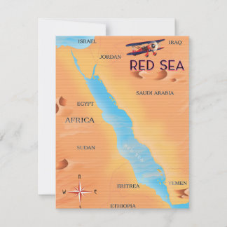 Reisekarte für das Rote Meer