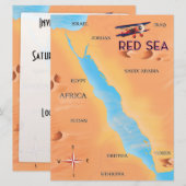Reisekarte für das Rote Meer Einladung (Vorne/Hinten)