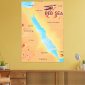 Reisekarte für das Rote Meer Leinwanddruck (Insitu (Wohnzimmer))