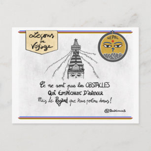 Reisekarte: Macht eure Hindernisse neu Postkarte