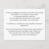 Reisekarte: Macht eure Hindernisse neu Postkarte (Rückseite)