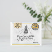 Reisekarte: Macht eure Hindernisse neu Postkarte (Stehend Vorderseite)