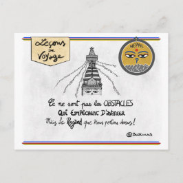 Reisekarte: Macht eure Hindernisse neu Postkarte