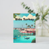 Reisekartenkunst Side, Türkei Postkarten Kunst (Stehend Vorderseite)