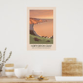 Reisekartenplakat North Devon Coast AONB Poster (Küche)