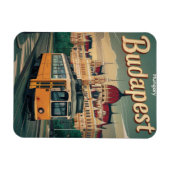 Reisekasse Budapest hungriges Vintages Parlament Magnet (Horizontal)