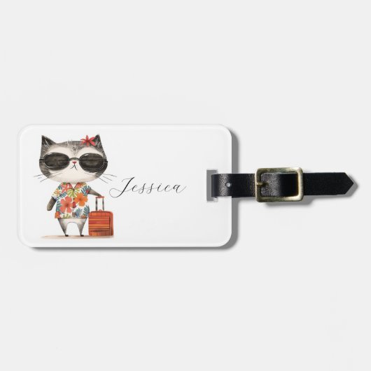 Reisekatze Gepäckanhänger (Vorderseite horizontal)