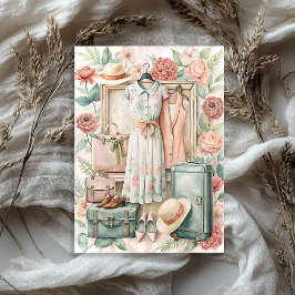 Reisekoffer für Vintage Sommerferien Seidenpapier