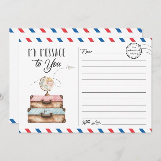 Reisekoffer Postkarte (Vorne/Hinten)