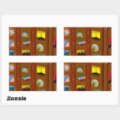 Reisekoffer Rechteckiger Aufkleber (Blatt)