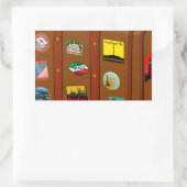 Reisekoffer Rechteckiger Aufkleber (Tasche)