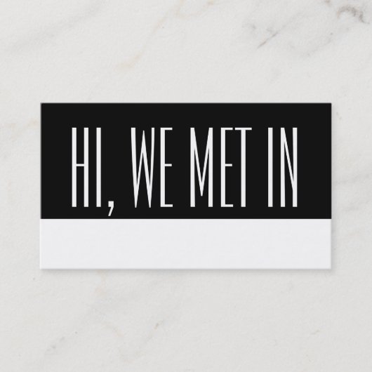 Reisekontaktkarten Schwarz-weiß Telefonnummerkarte (Vorderseite)