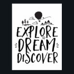 Reisekostenvoranschlag Entdecken Sie das Weltkultu Poster<br><div class="desc">Ein cooles handgeschriebenes Typografie-Designplakat mit Reisekostenvoranschlag. Entdecken Sie den Traum. Klettern Sie einen Berg,  reiten Sie mit dem Heißluftballon oder erkunden Sie den Dschungel. Die Hintergrundfarbe kann auf die gewünschte Farbe angepasst werden.</div>