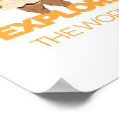 Reisekostenvoranschlag Weltplakat entdecken Poster (Ecke)