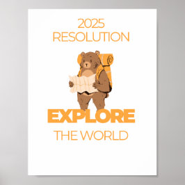 Reisekostenvoranschlag Weltplakat entdecken Poster