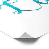 Reisekunst - Wasserfarbenes Herz gestalten Weltkar Poster (Ecke)