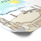 Reisekunstposter der Großen Moschee von Mekka Poster (Ecke)