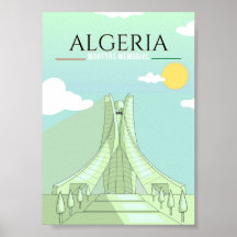 Reisekunstposter Märtyrer-Gedenkstätte Algeriens