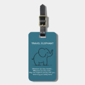 REISELEPHANT GEPÄCKANHÄNGER (Vorderseite vertikal)