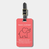 REISELEPHANT GEPÄCKANHÄNGER (Vorderseite vertikal)