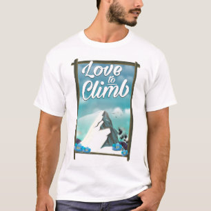 Reiselposter im Vintage-Stil 'Love to Climb' T-Shirt