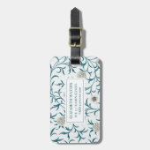 REISELUGGAGE TAG : WILLIAM MORRIS : FLORAL GEPÄCKANHÄNGER (Vorderseite vertikal)