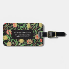 REISELUGGAGE TAG : WILLIAM MORRIS : POMEGRANATE GEPÄCKANHÄNGER