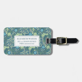 REISELUGGAGE TAG : WILLIAM MORRIS : SEAWEED GEPÄCKANHÄNGER