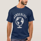 Reiselust Vintage Globus Reisender Entdecker T-Shirt (Vorderseite)