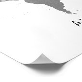 Reisemagazin Silver World Map Guest Book Sign Poster (Ecke)