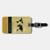 Reisemappe Gold Klasse Internationale Abenteuer Gepäckanhänger (Vorderseite horizontal)