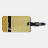 Reisemappe Gold Klasse Internationale Abenteuer Gepäckanhänger (Rückseite horizontal)